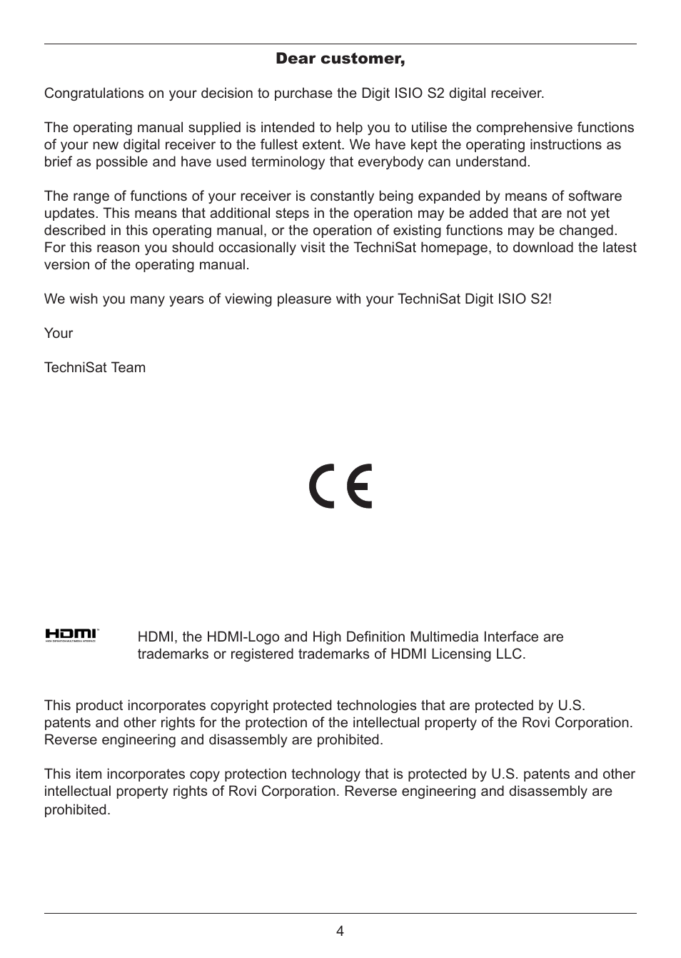TechniSat DIGIT ISIO S2 User Manual | Page 4 / 48