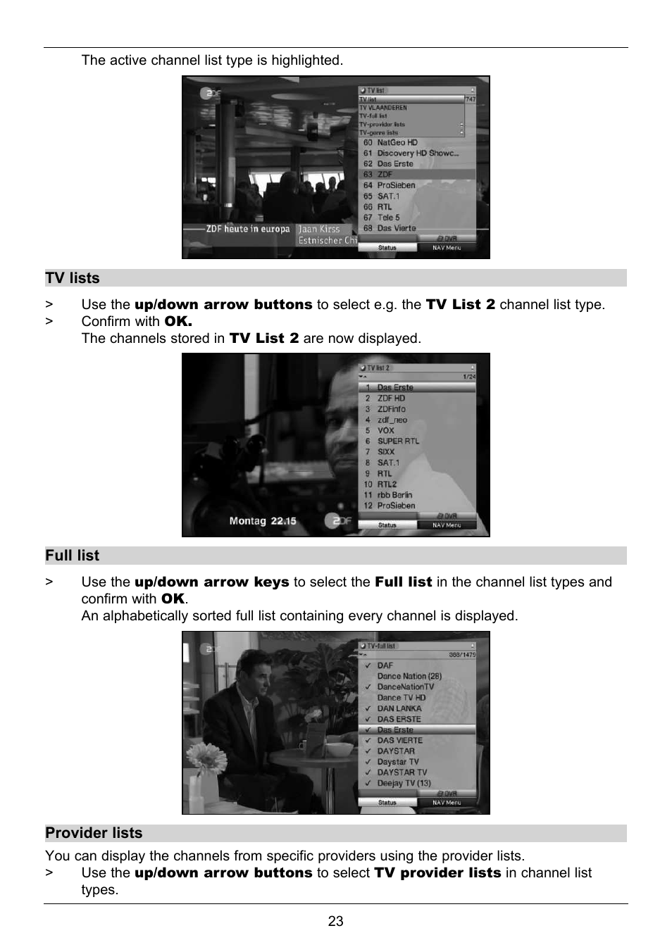 TechniSat TechniStar S2 User Manual | Page 23 / 48