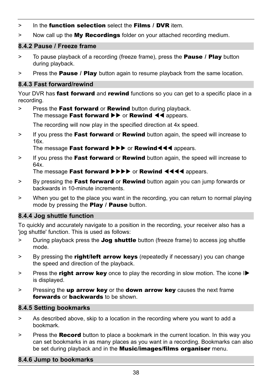 TechniSat TechniStar S2 User Manual | Page 38 / 48