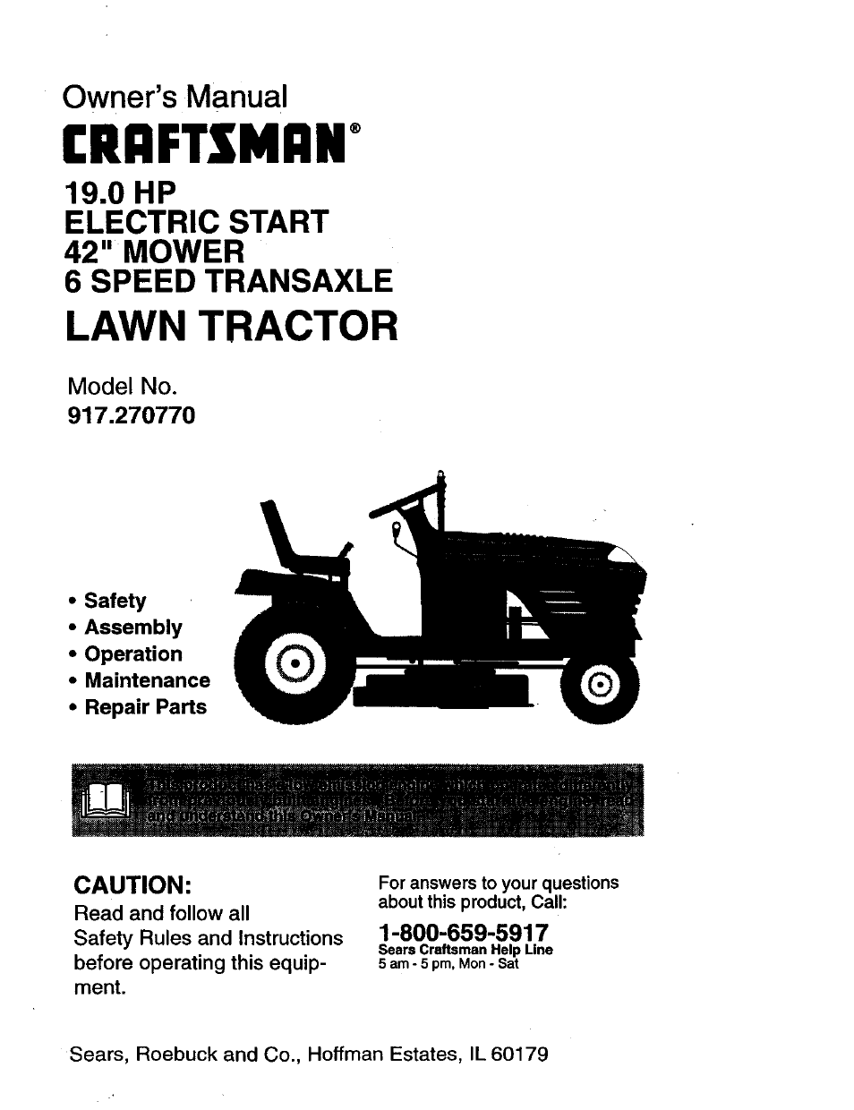 Craftsman 917.270770 User Manual | 60 pages