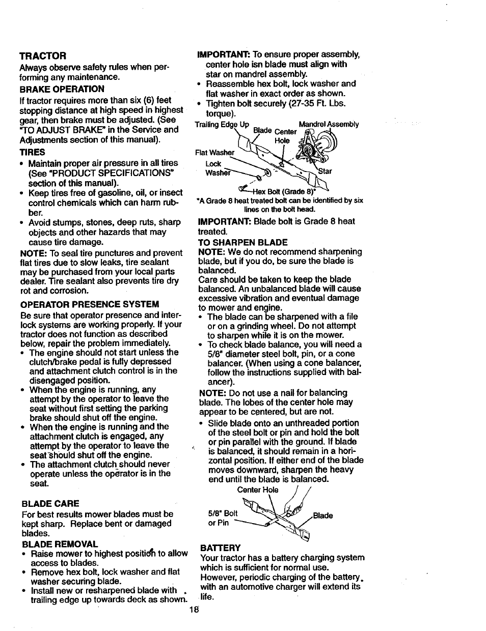 Tractor | Craftsman 917.270770 User Manual | Page 18 / 60