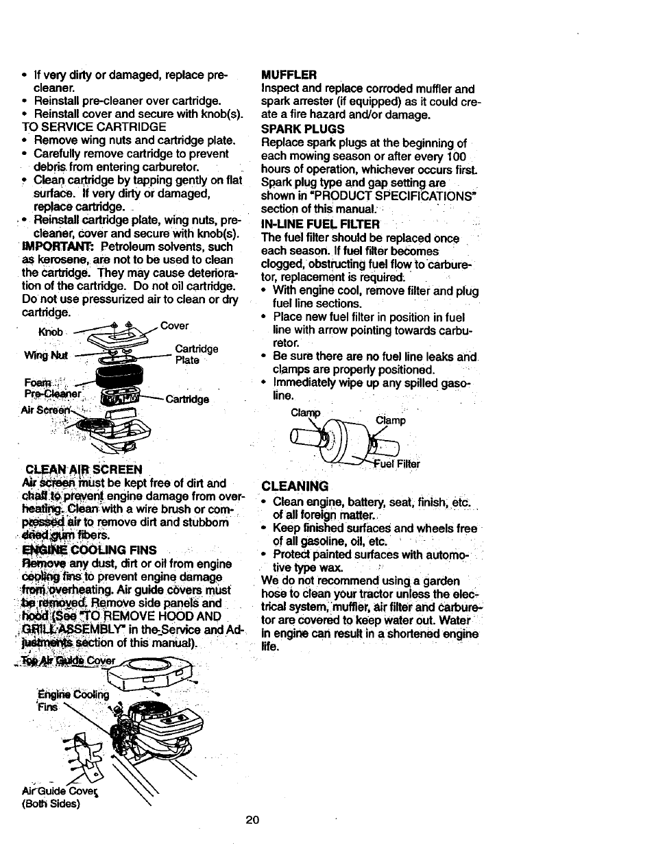 Cleaning | Craftsman 917.270770 User Manual | Page 20 / 60