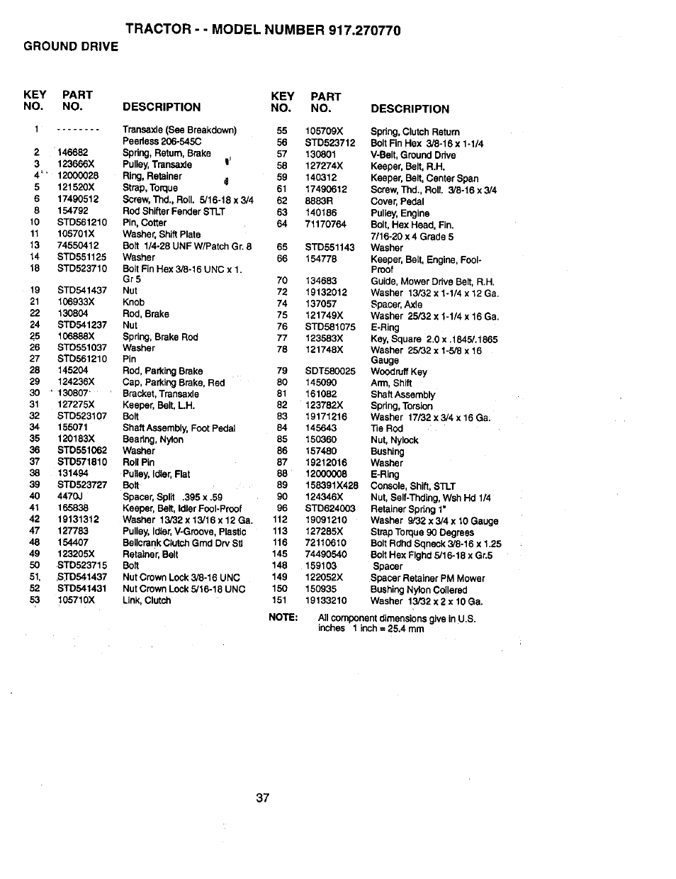 Ground drive | Craftsman 917.270770 User Manual | Page 37 / 60