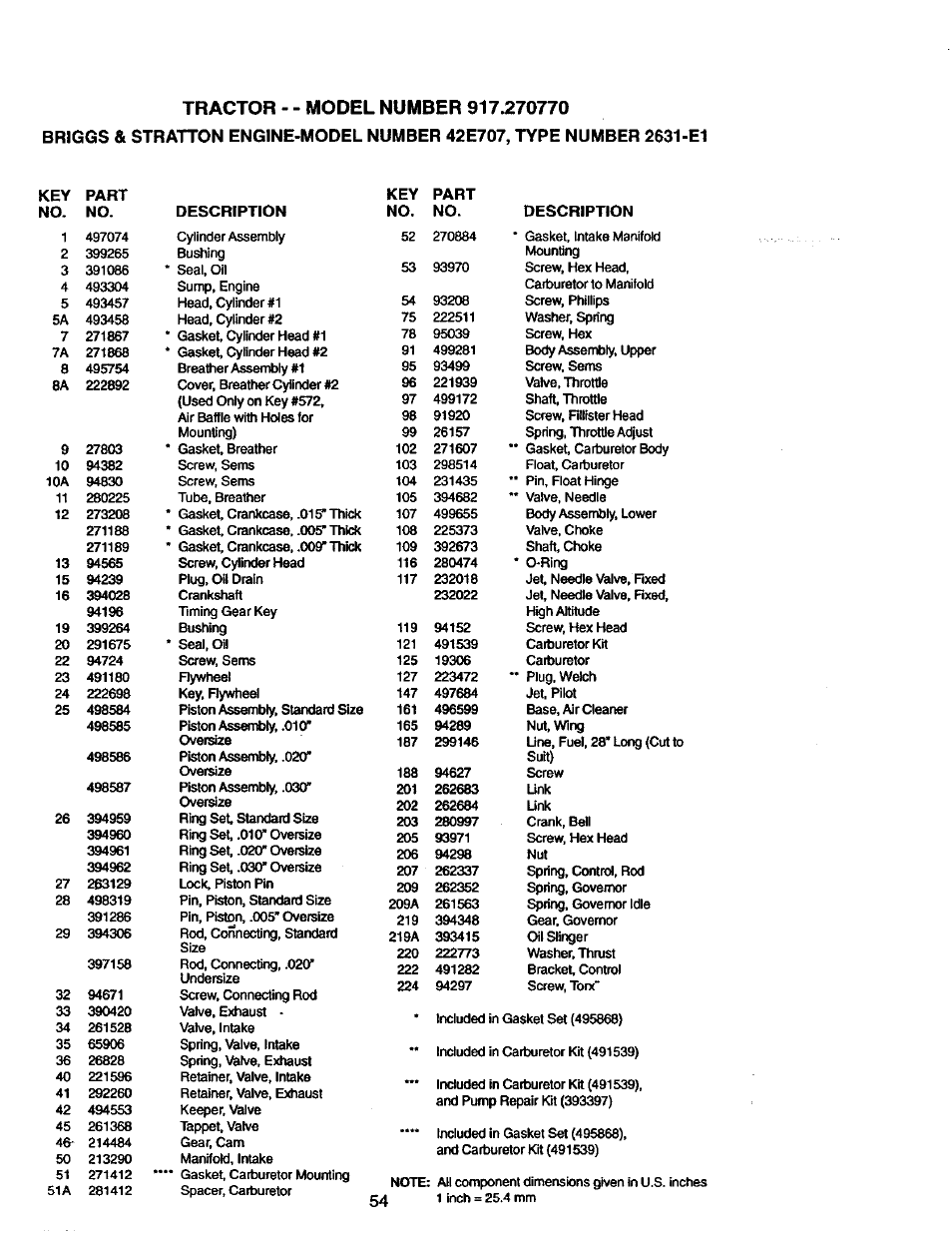 Craftsman 917.270770 User Manual | Page 54 / 60