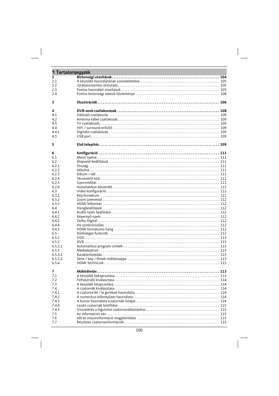 1 tartalomjegyzék | TechniSat DiGYBOXX HD CX User Manual | Page 100 / 304