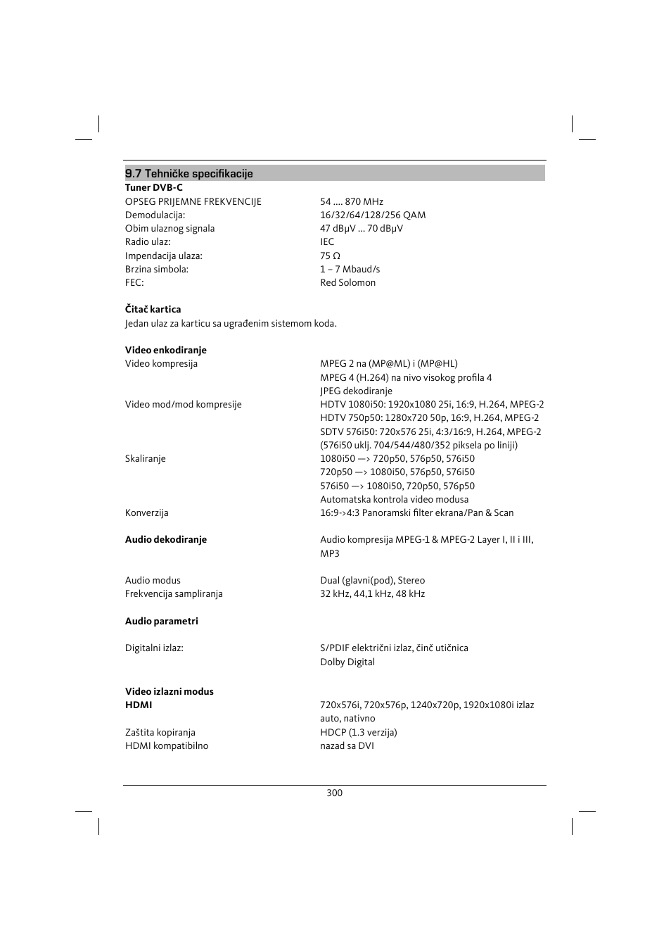 TechniSat DiGYBOXX HD CX User Manual | Page 300 / 304