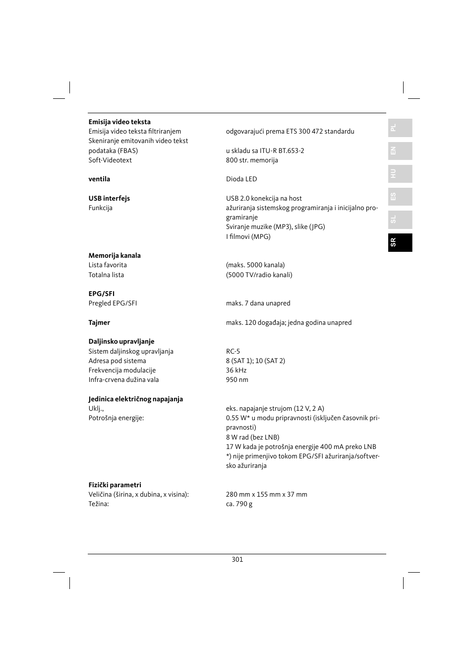 TechniSat DiGYBOXX HD CX User Manual | Page 301 / 304