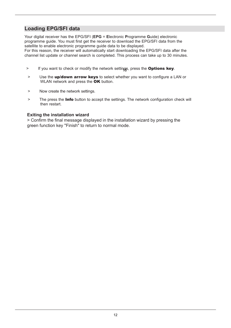 Loading epg/sfi data | TechniSat TechniStar K2 ISIO User Manual | Page 12 / 36