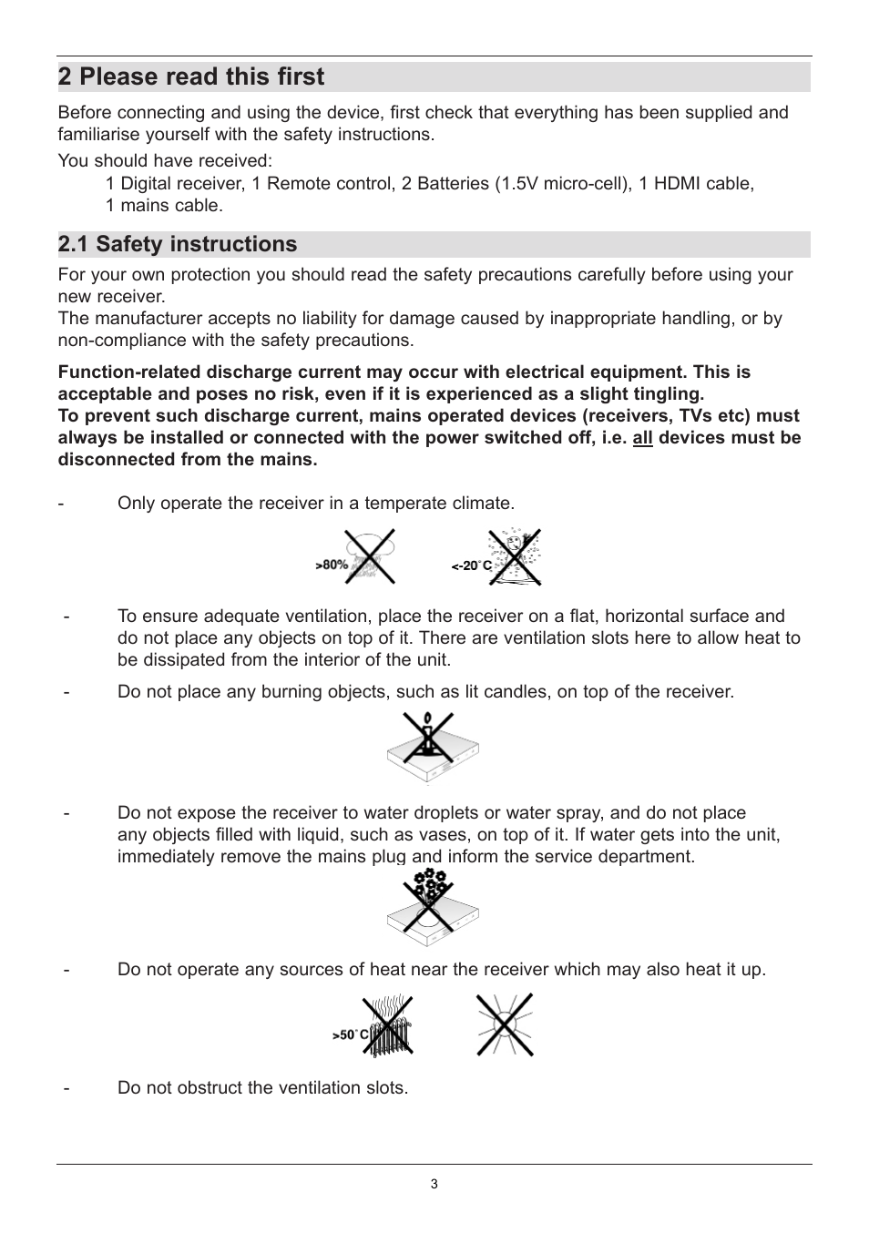 2 please read this first, 1 illustration, 1 safety instructions | TechniSat TechniStar K2 ISIO User Manual | Page 3 / 36