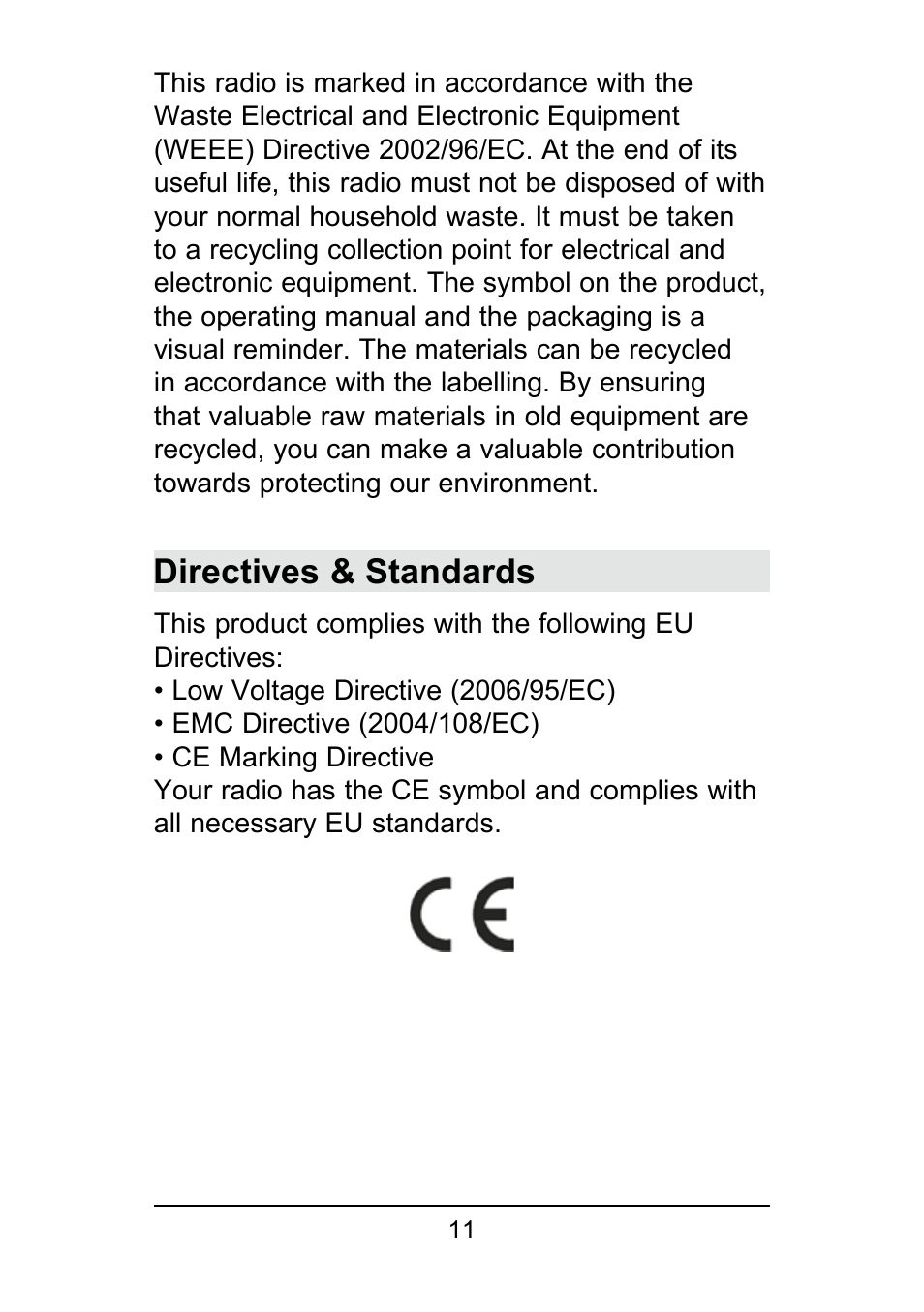 Directives & standards | TechniSat DigitRadio 250 User Manual | Page 11 / 32