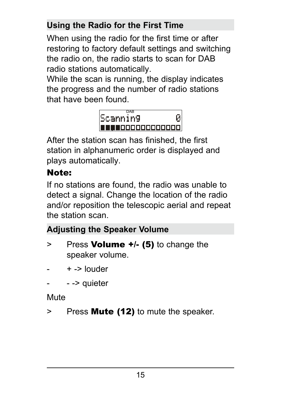 Listen to dab radio | TechniSat DigitRadio 250 User Manual | Page 15 / 32