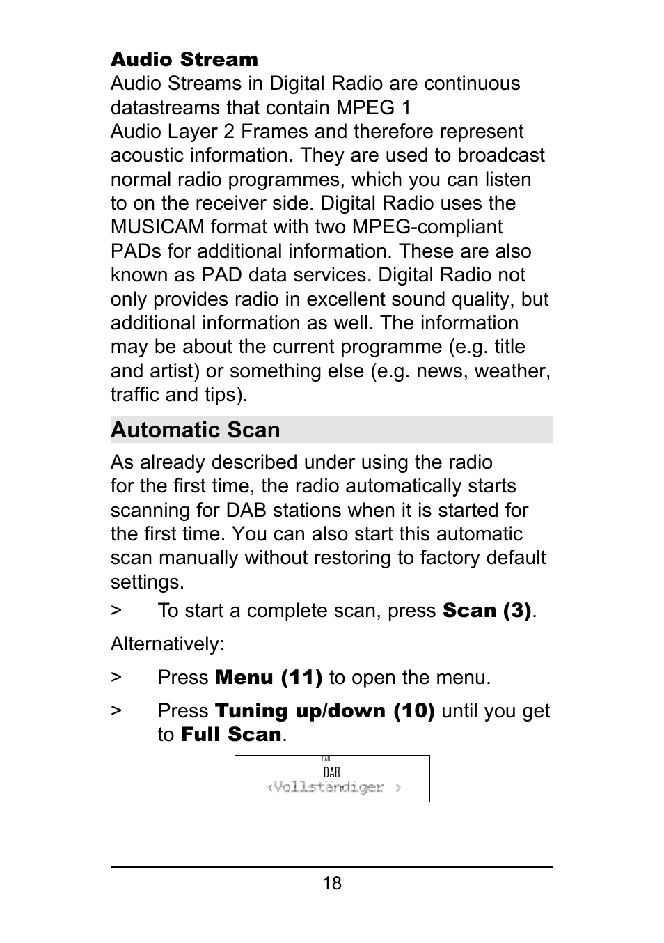 Automatic scan | TechniSat DigitRadio 250 User Manual | Page 18 / 32