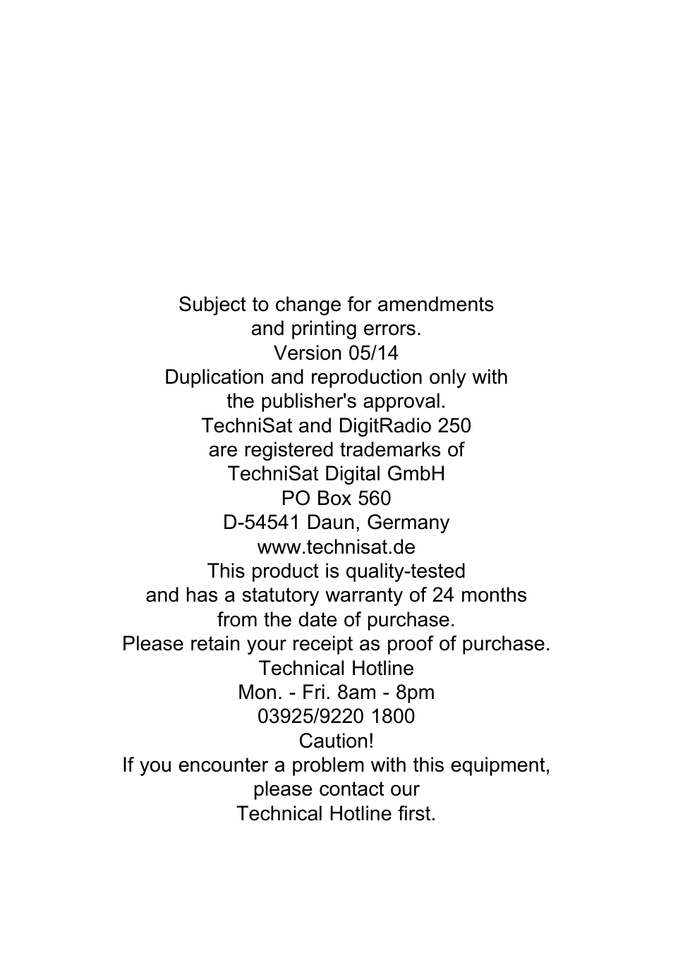 TechniSat DigitRadio 250 User Manual | Page 32 / 32