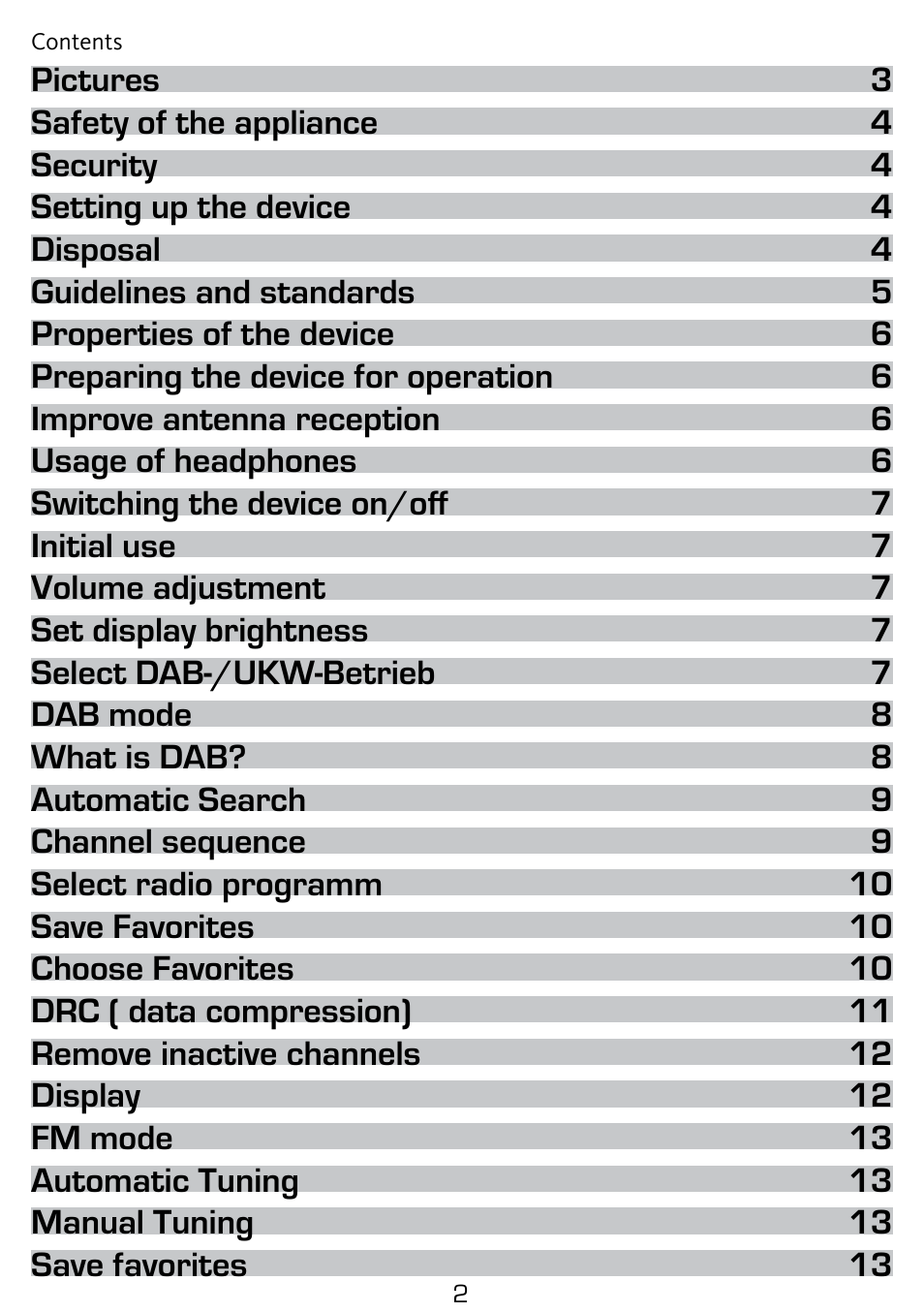 TechniSat DigitRadio 210 User Manual | Page 2 / 17