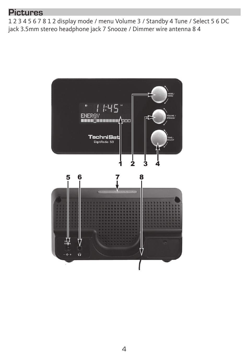 Pictures | TechniSat DigitRadio 50 User Manual | Page 4 / 23