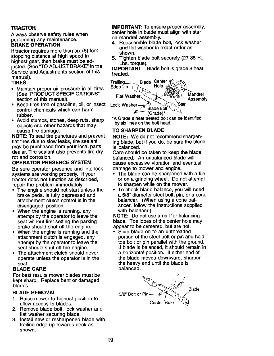 Tractor | Craftsman 917.272464 User Manual | Page 19 / 60