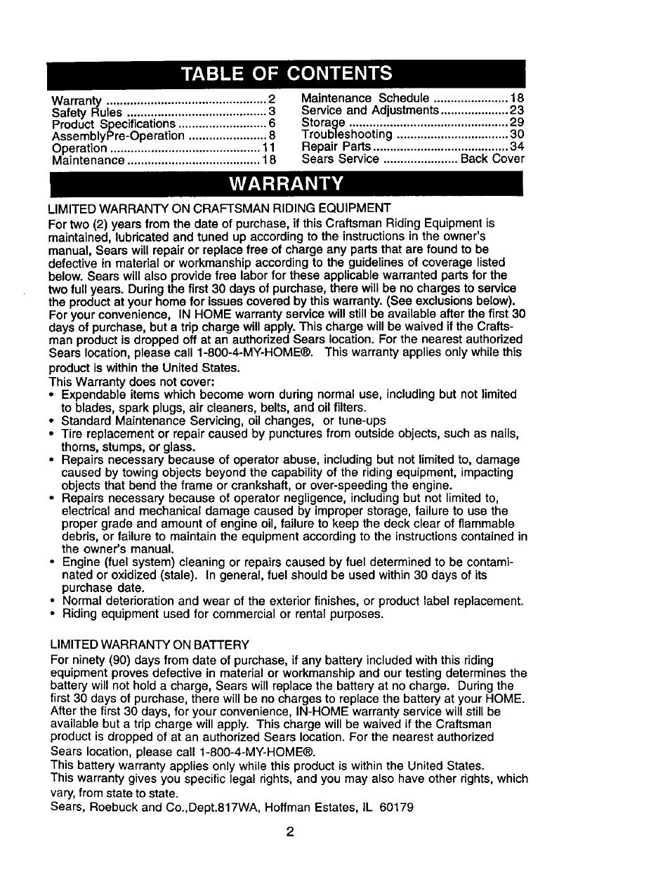 Craftsman 917.272464 User Manual | Page 2 / 60
