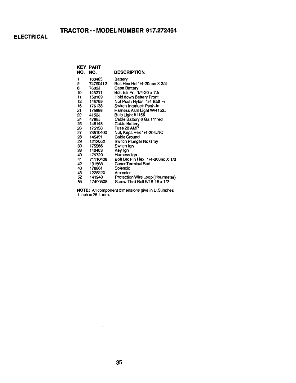 Electrical | Craftsman 917.272464 User Manual | Page 35 / 60