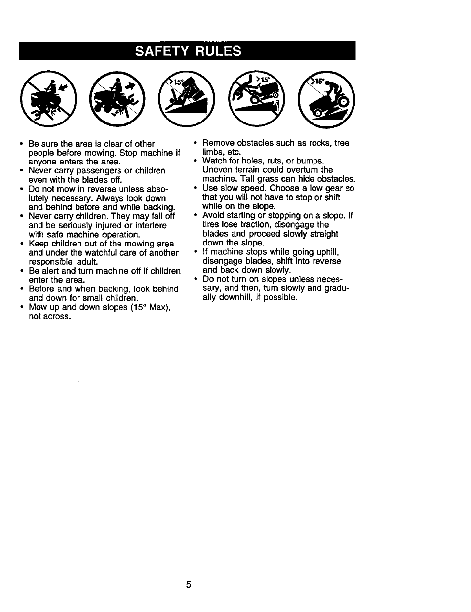 Safety rules | Craftsman 917.272464 User Manual | Page 5 / 60