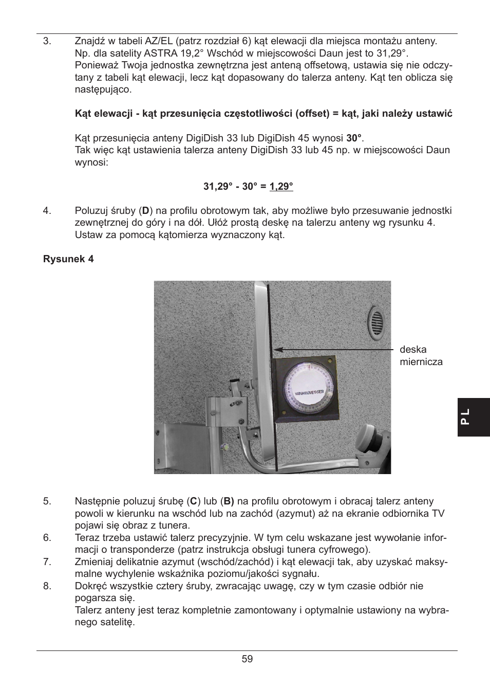 TechniSat SATMAN 45 Mounting instruction User Manual | Page 59 / 84