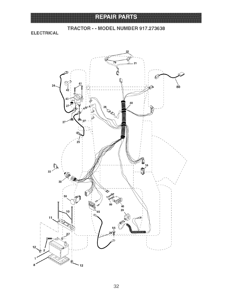 Repair part | Craftsman 917.273638 User Manual | Page 32 / 56