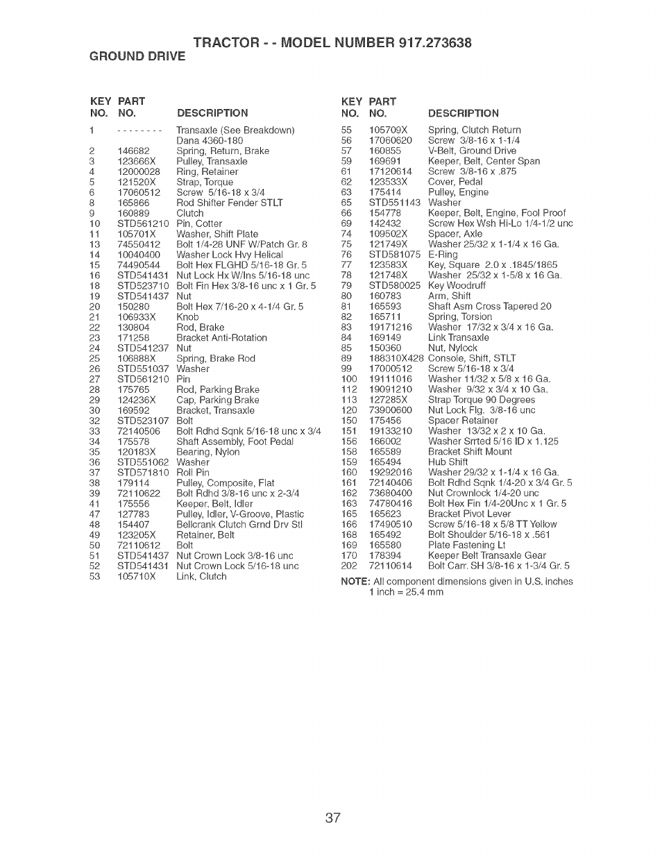 Ground drive | Craftsman 917.273638 User Manual | Page 37 / 56