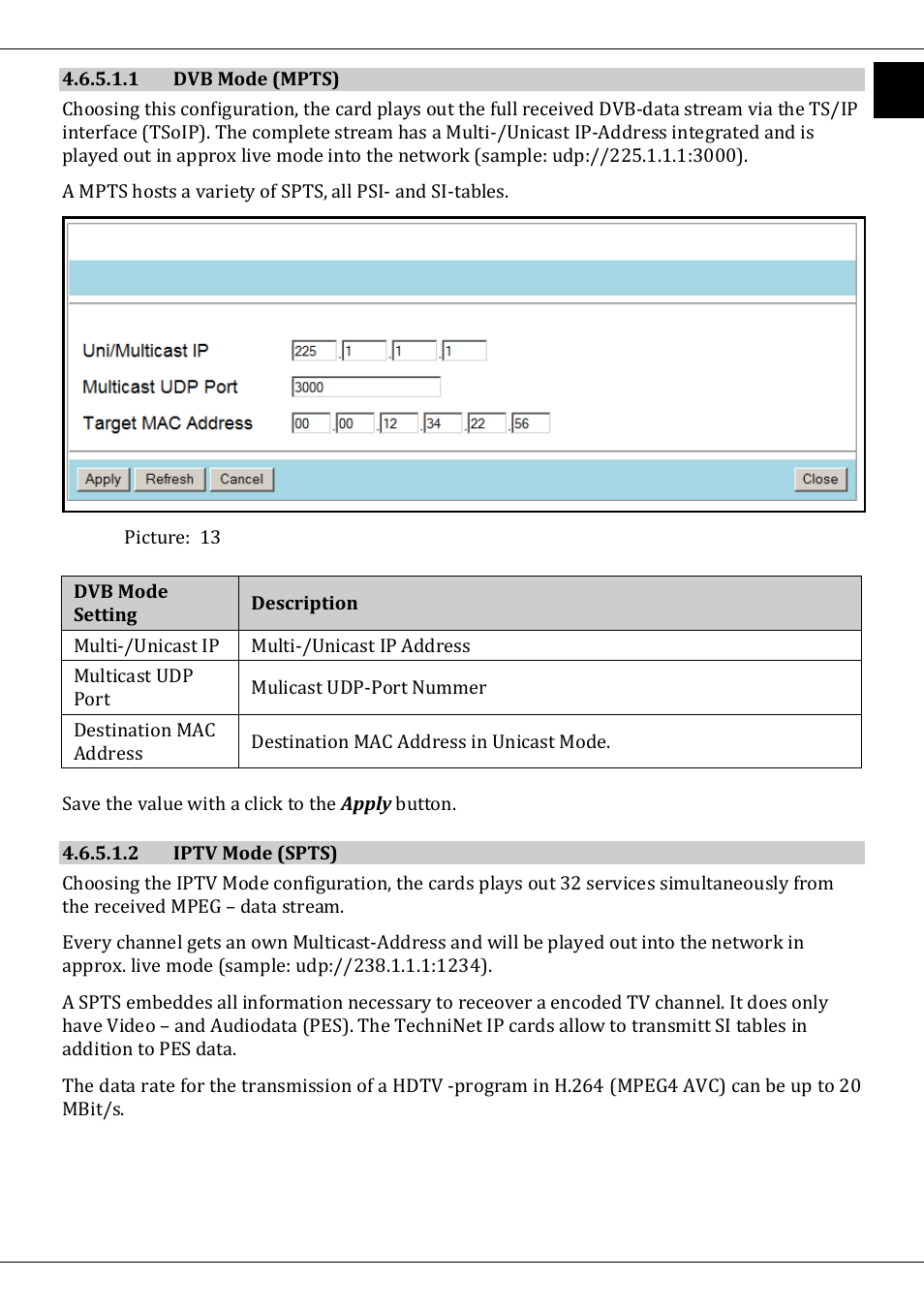 1 dvb mode (mpts), 2 iptv mode (spts) | TechniSat DVB-T/IP IRD User Manual | Page 49 / 57
