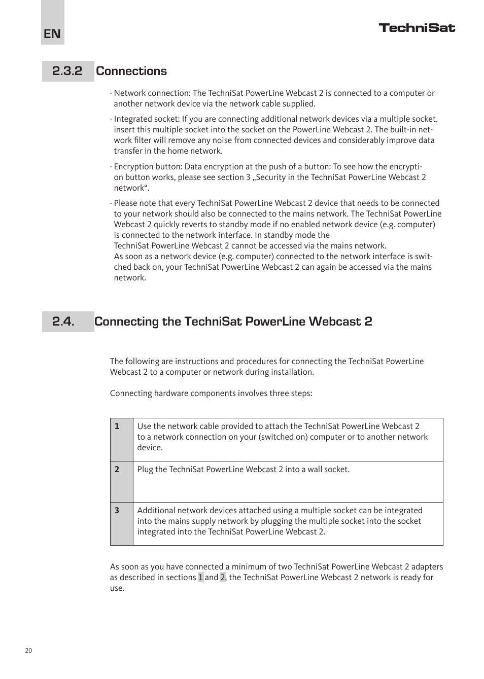 TechniSat PowerLine Webcast 2 User Manual | Page 20 / 40