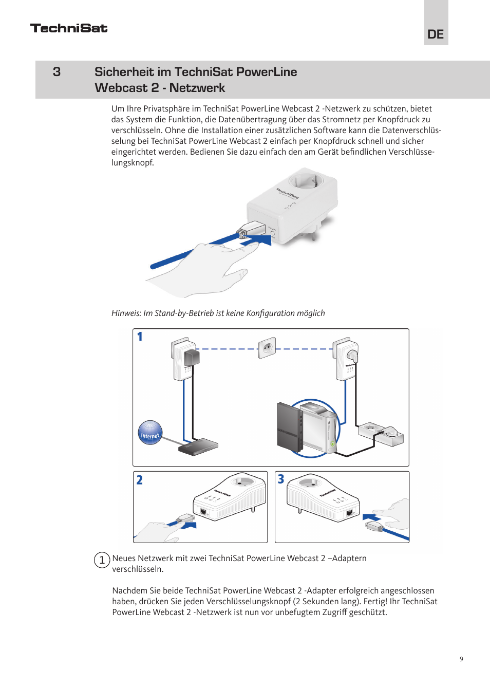 TechniSat PowerLine Webcast 2 User Manual | Page 9 / 40