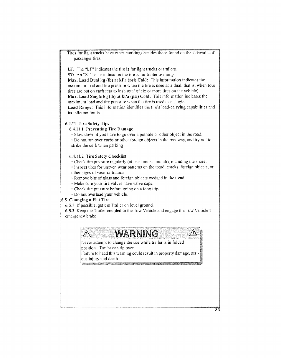 Awarning a | Craftsman 123.24201 User Manual | Page 33 / 56