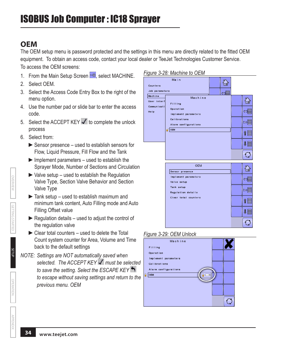 Isobus job computer : ic18 sprayer | TeeJet IC18 SPRAYER JOB COMPUTER User Manual | Page 40 / 68