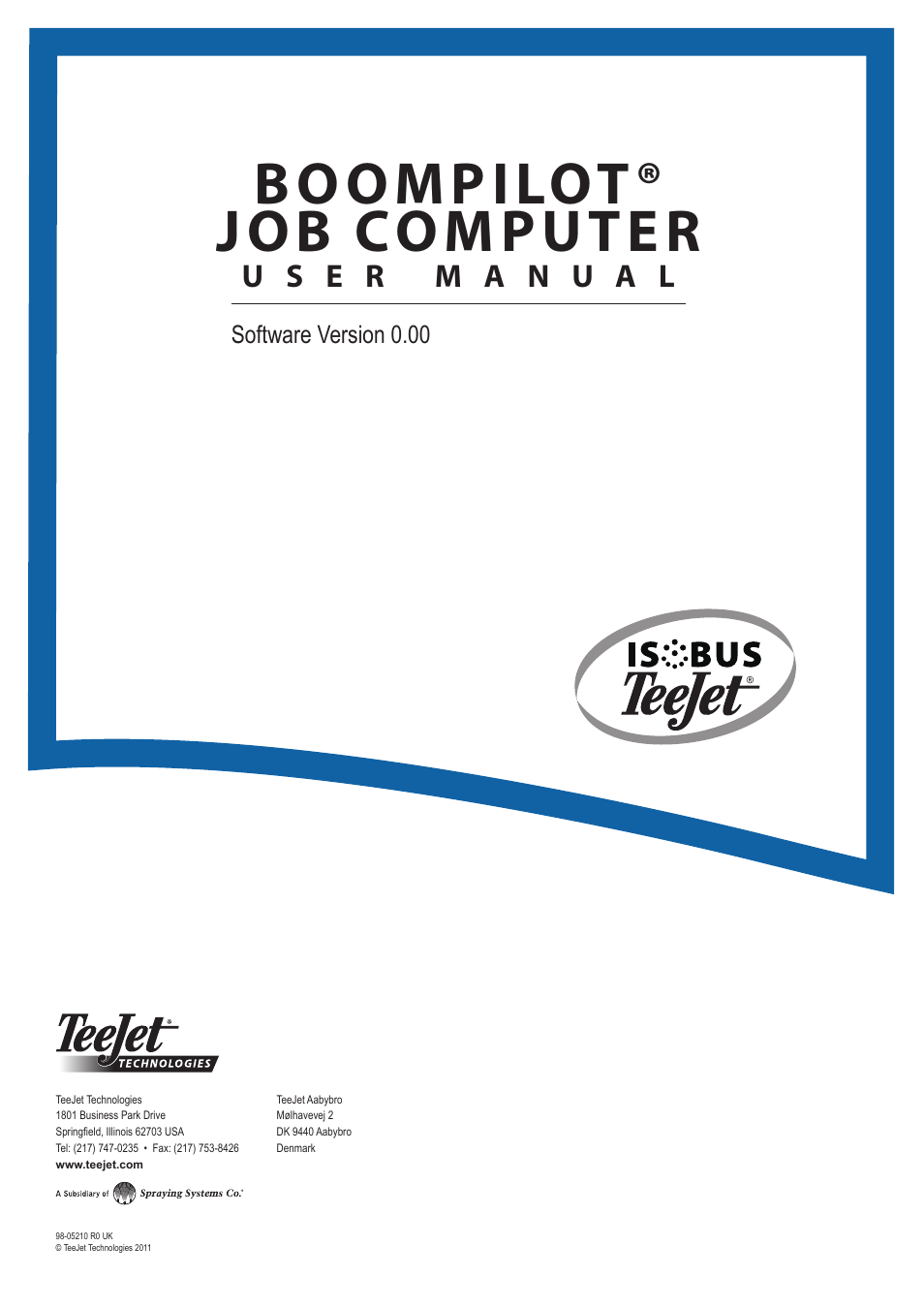 Boompilot® job computer | TeeJet BOOMPILOT JOB COMPUTER User Manual | Page 21 / 21