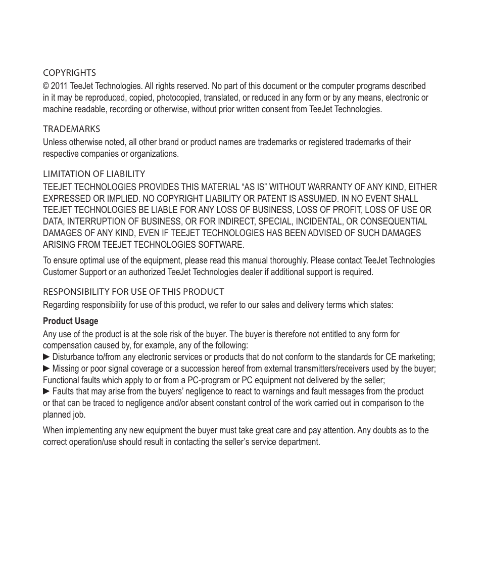 TeeJet BOOMPILOT JOB COMPUTER User Manual | Page 2 / 32