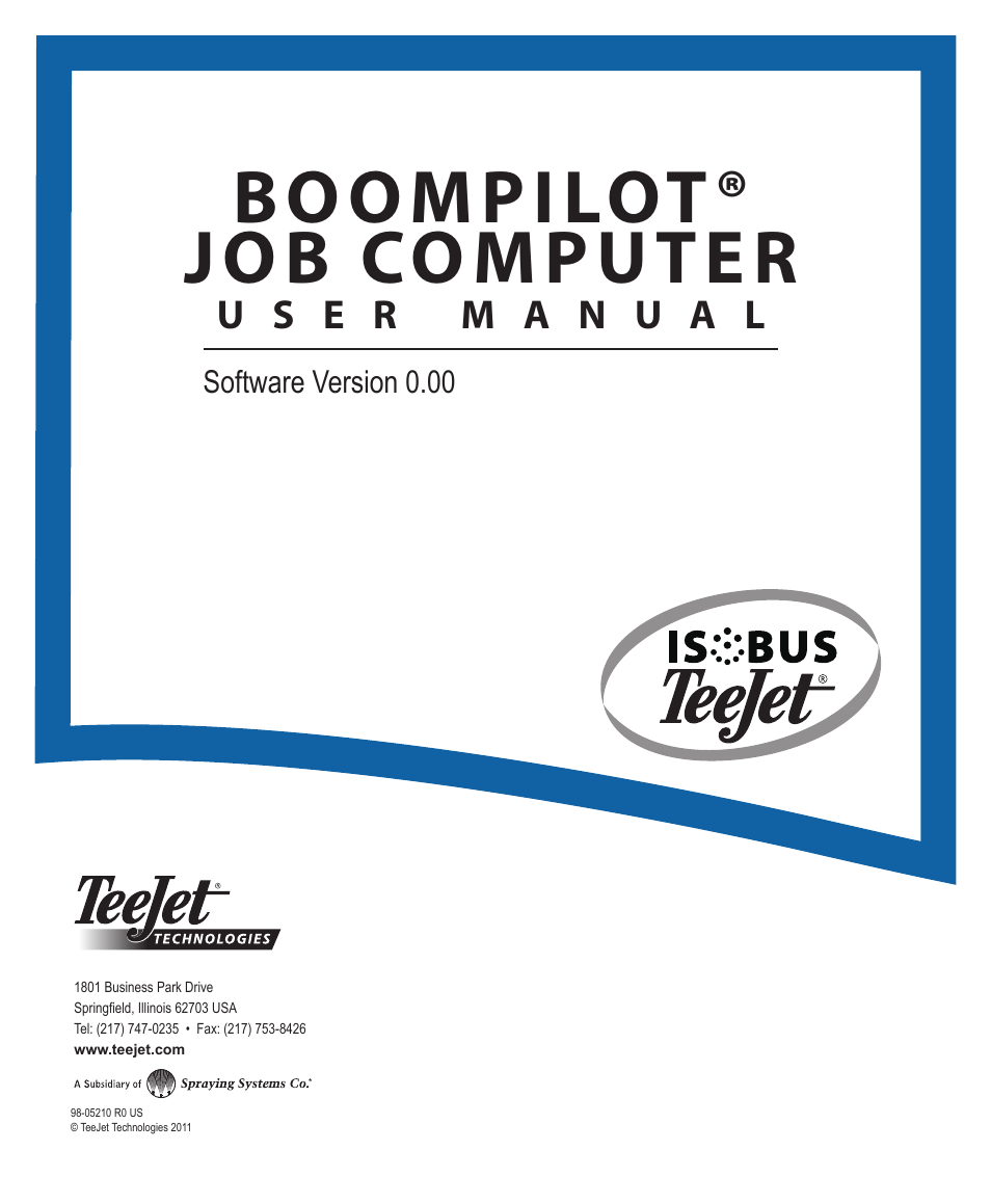 Boompilot® job computer | TeeJet BOOMPILOT JOB COMPUTER User Manual | Page 32 / 32