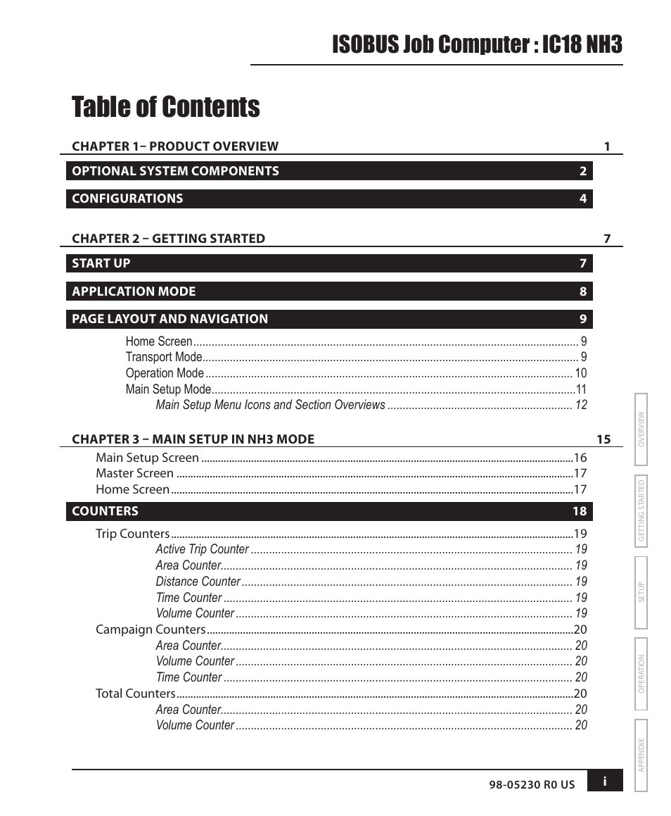 TeeJet IC18 NH3 JOB COMPUTER User Manual | Page 3 / 63