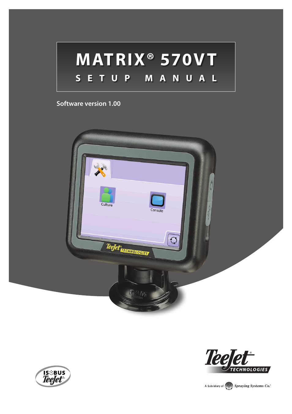 TeeJet MATRIX 570VT Software version 1.00 User Manual | 12 pages