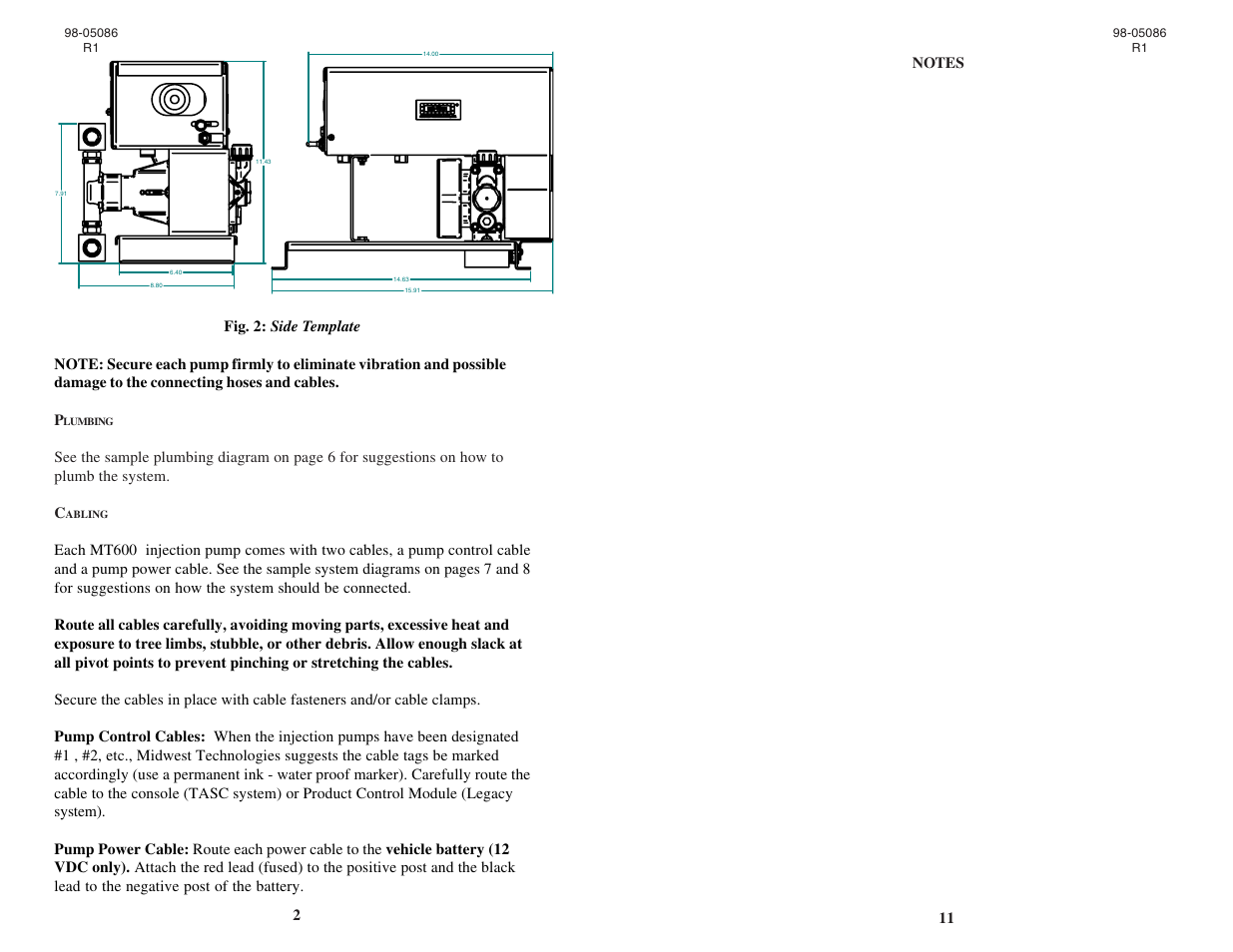 TeeJet MT 600 Piston Injection Pump User Manual | Page 2 / 6