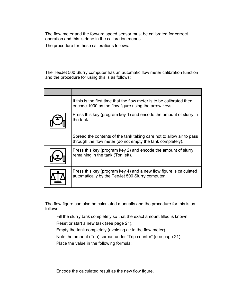 Calibration | TeeJet 500 SLURRY COMPUTER User Manual | Page 16 / 30