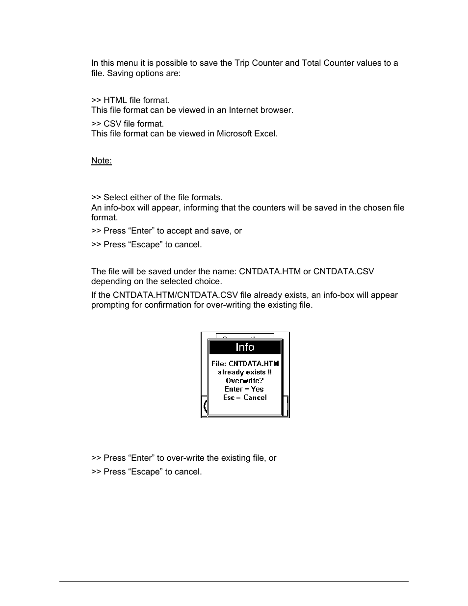 Save counters | TeeJet 500 SLURRY COMPUTER User Manual | Page 24 / 30