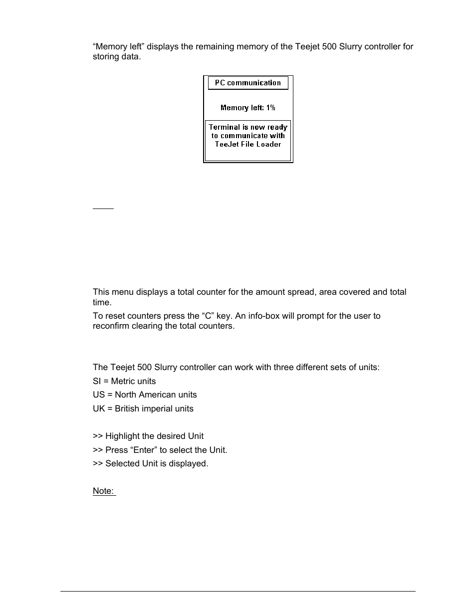 TeeJet 500 SLURRY COMPUTER User Manual | Page 28 / 30