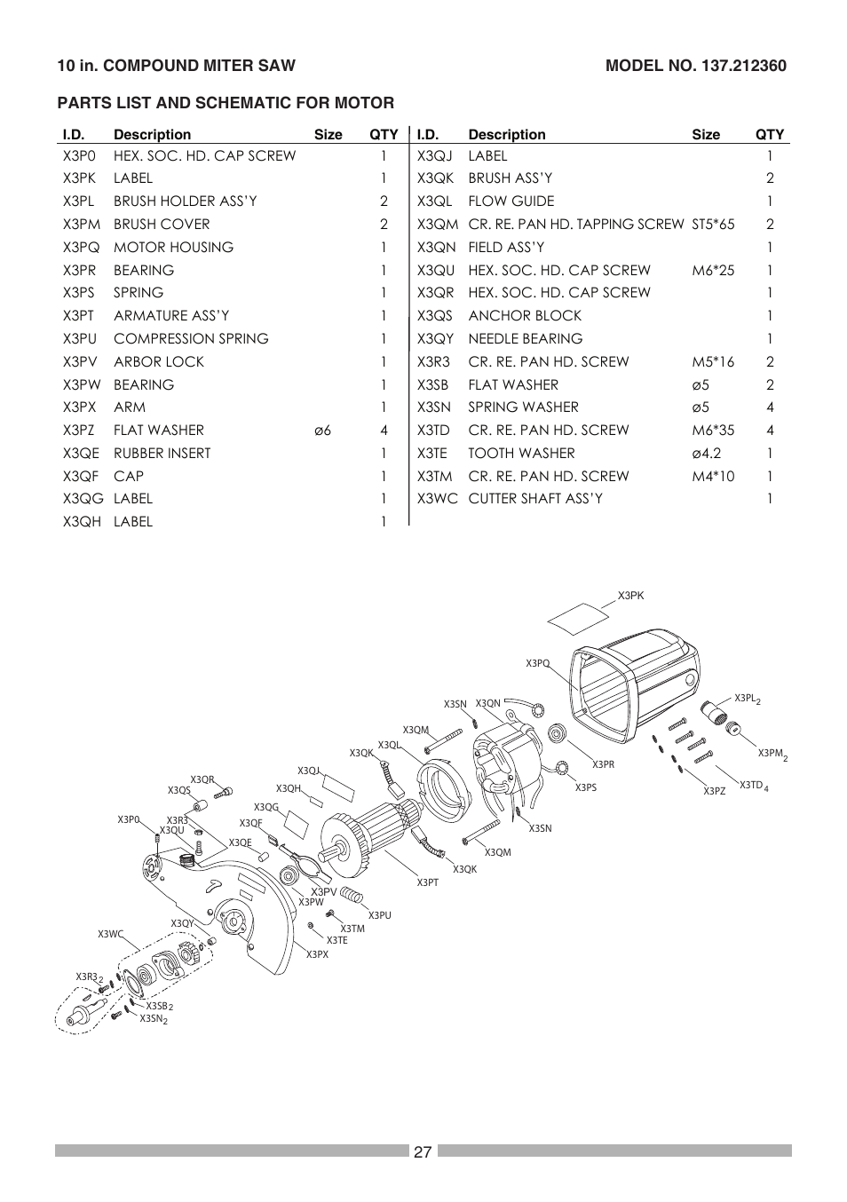 Craftsman 137.21236 User Manual | Page 27 / 29