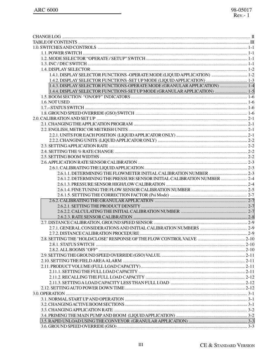 TeeJet ARC-6000 User Manual | Page 3 / 50