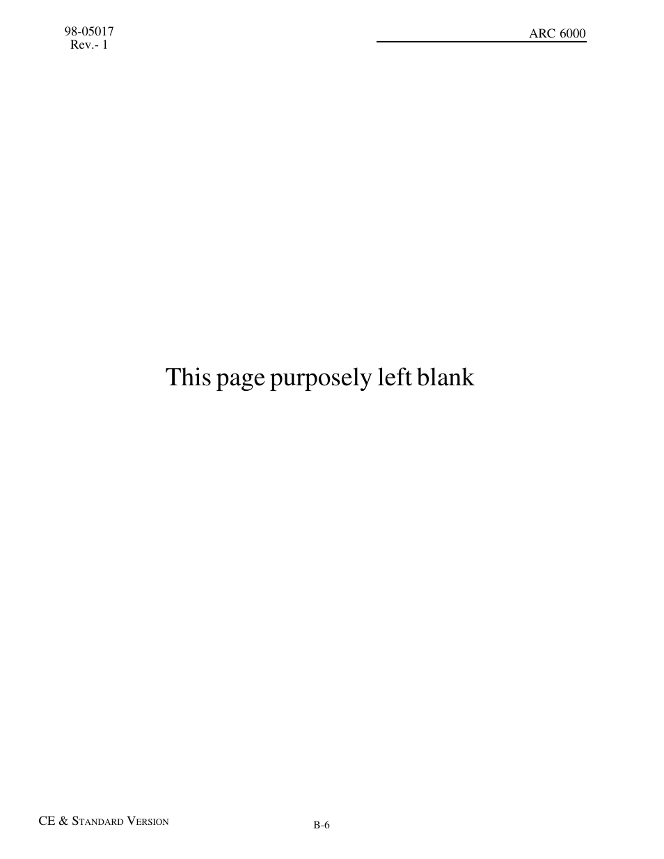 This page purposely left blank | TeeJet ARC-6000 User Manual | Page 44 / 50