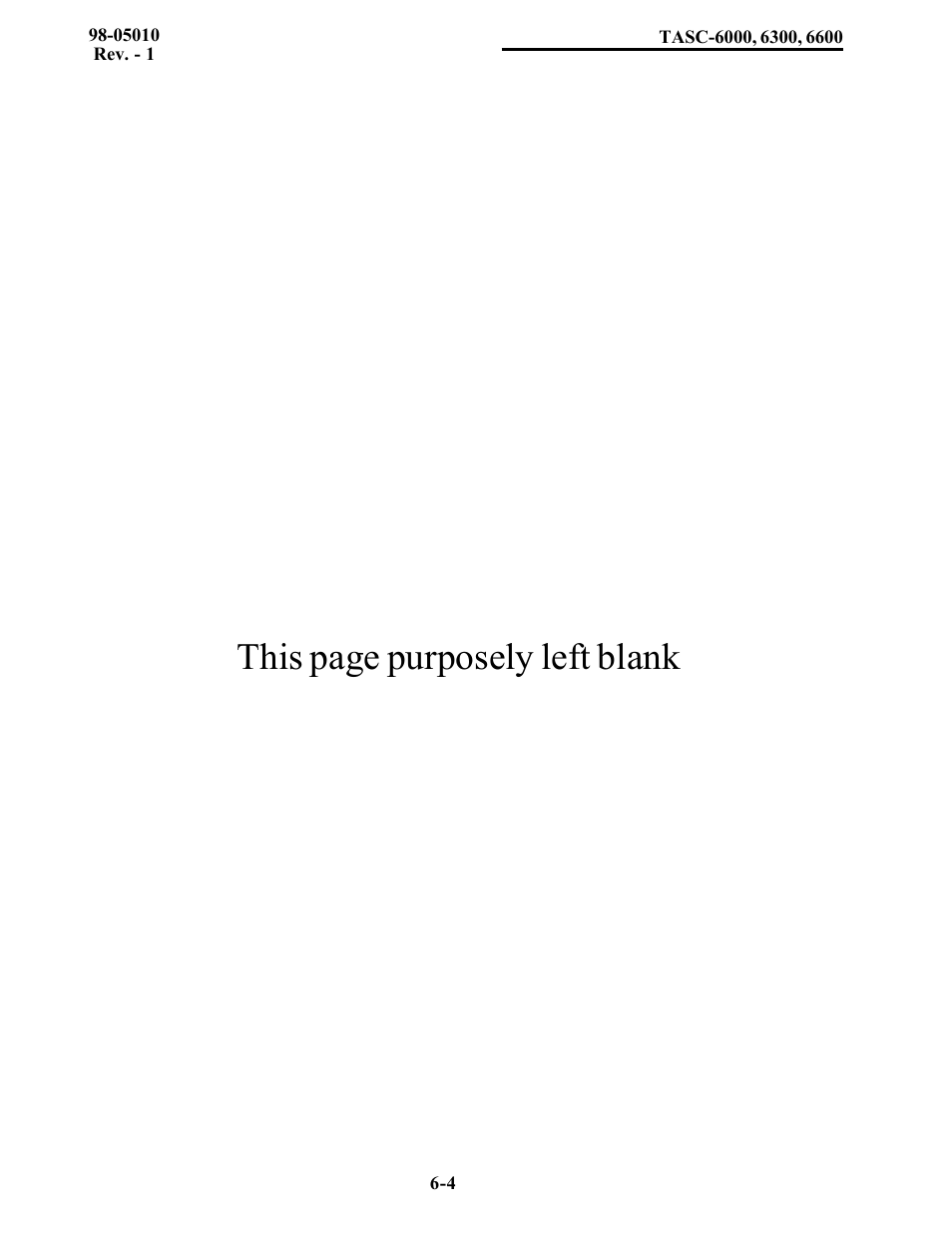 This page purposely left blank | TeeJet TASC-6600 User Manual | Page 46 / 78