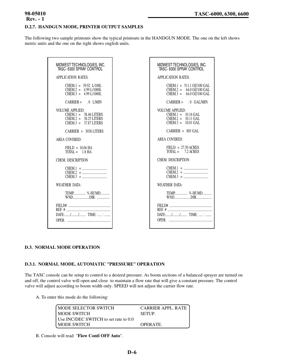 TeeJet TASC-6600 User Manual | Page 74 / 78