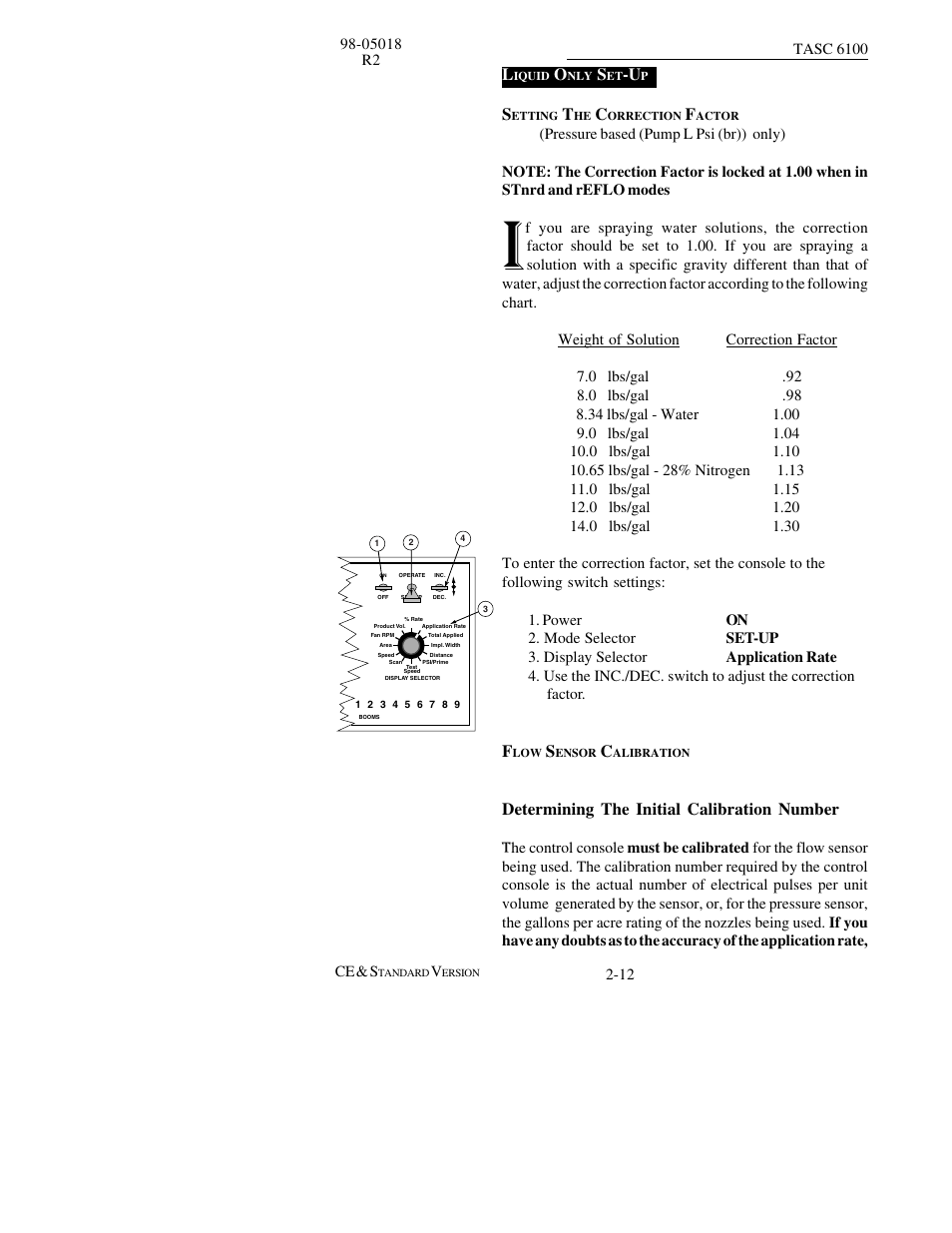 Determining the initial calibration number | TeeJet TASC-6100 User Manual | Page 28 / 86