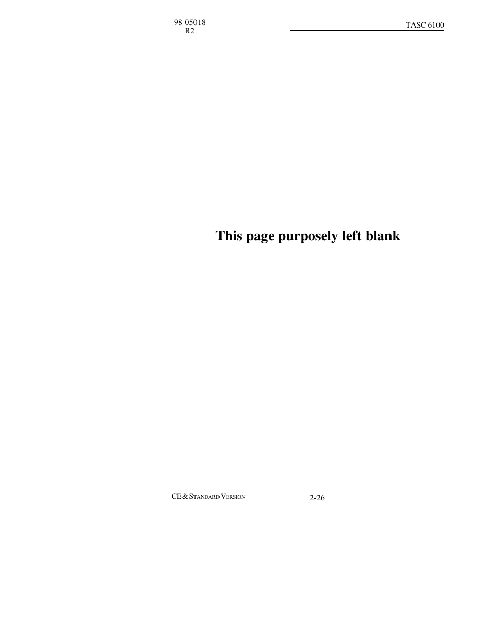 This page purposely left blank | TeeJet TASC-6100 User Manual | Page 42 / 86