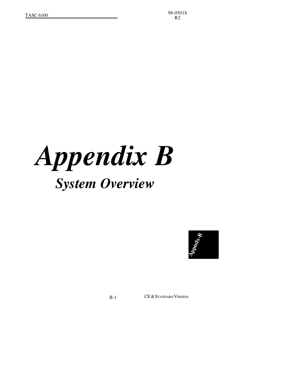 Appendix b, System overview | TeeJet TASC-6100 User Manual | Page 73 / 86