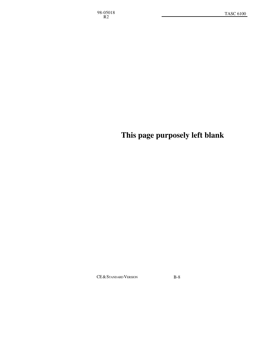 This page purposely left blank | TeeJet TASC-6100 User Manual | Page 80 / 86