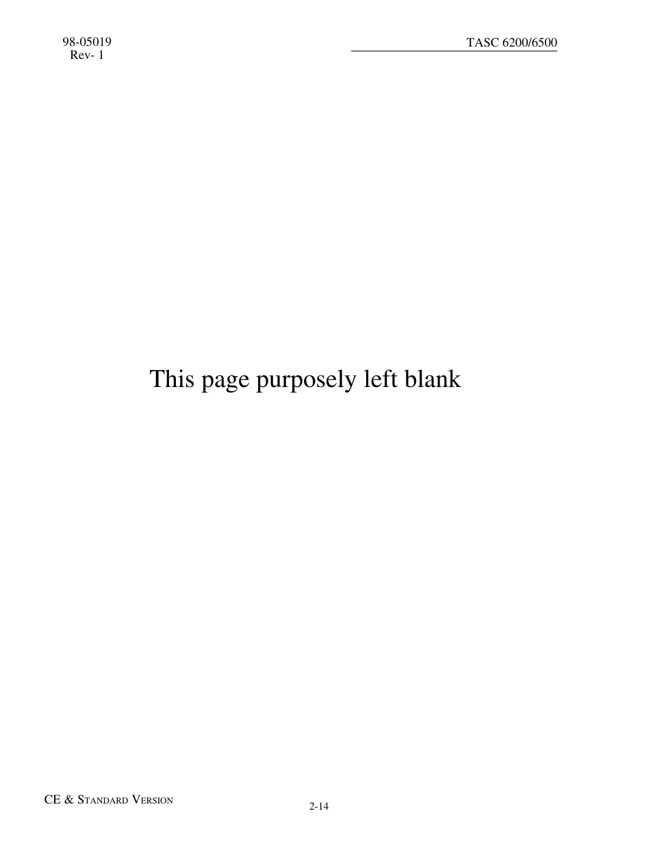 This page purposely left blank | TeeJet TASC-6500 User Manual | Page 24 / 50